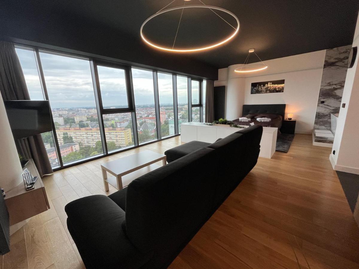 Hanza Tower - Luxurious Apartment 60M2 - 15Th Floor City View Szczecin Eksteriør bilde
