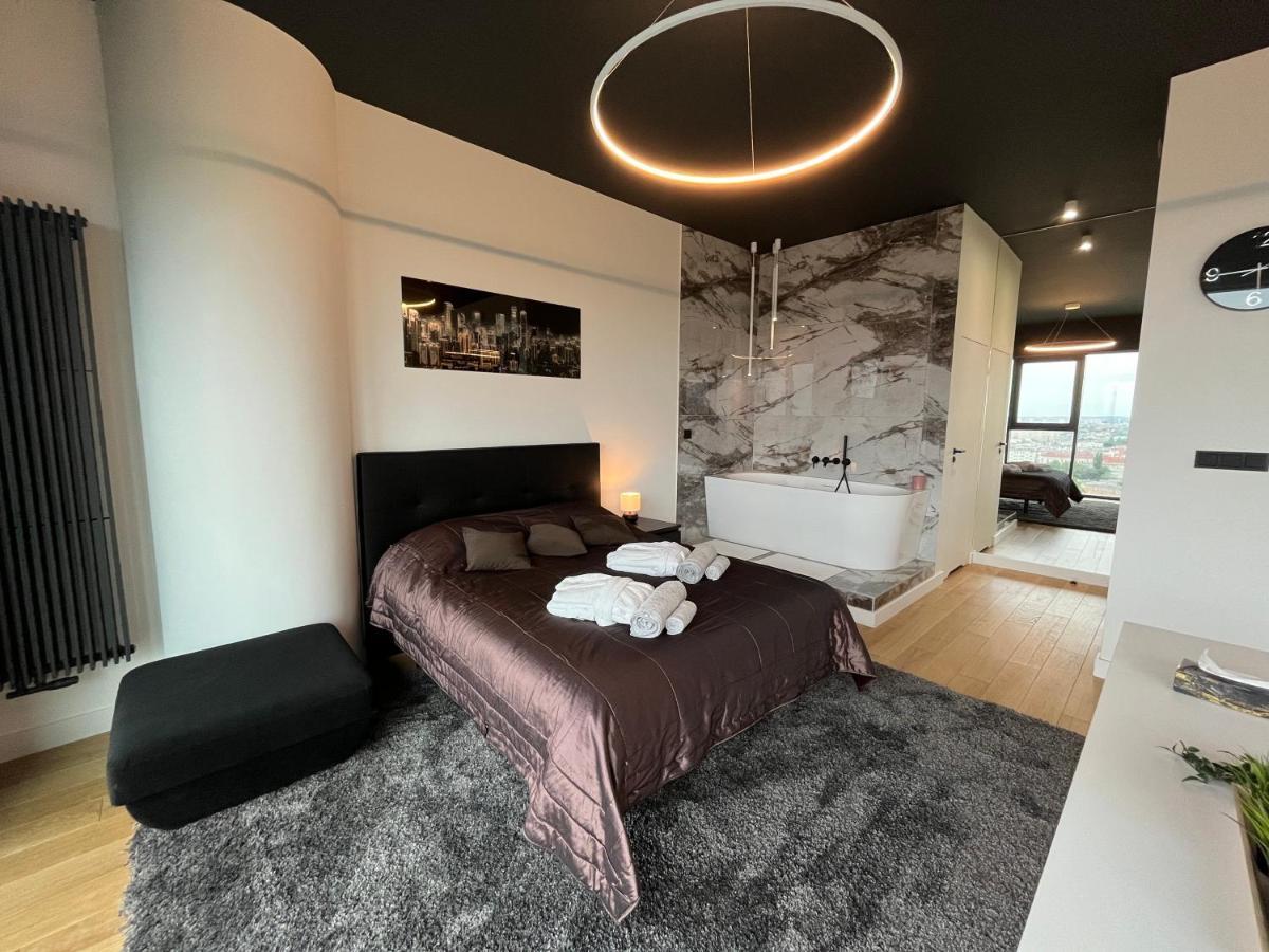 Hanza Tower - Luxurious Apartment 60M2 - 15Th Floor City View Szczecin Eksteriør bilde